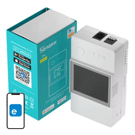 Smart WiFi temperature and humidity monitoring switch Sonoff THR320D TH Elite